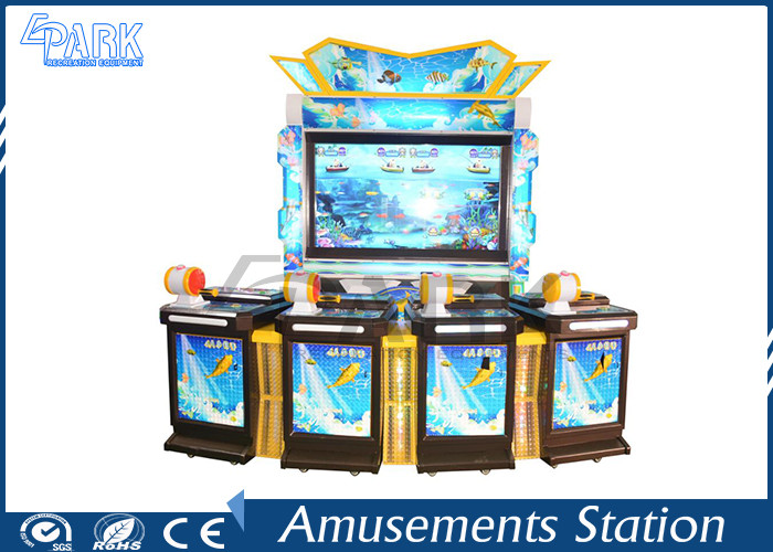 55 Inch Coin Operated Arcade Machines Redemption Arcade Fishing Game Machine 4 Players