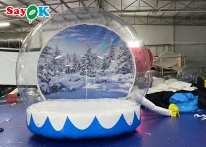 Wholesale 0.6mm PVC Inflatable Yard Decorations Christmas Background Wall Human Snow Globe Photo Booth from china suppliers