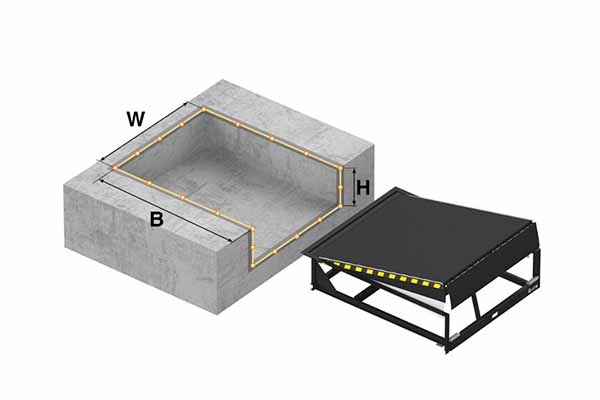 Powder Coated Mechanical Dock Door Levelers Hydraulic Workshop Automatic Dock Plate 25000-40000LBS Safe Design