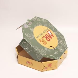 China Printed Corrugated Cardboard Pizza Boxes Insulate Bakery Paper Container on sale
