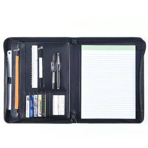 Wholesale Professional Leather Business Portfolio Zipper Closure With 11 Inch Tablet Pocket from china suppliers