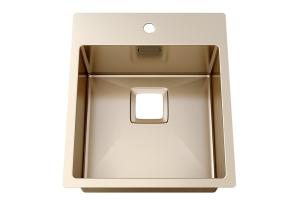 Wholesale Luxury 304 Sus Above Counter Bathroom Sink For Hotel Sanitary Ware / Brushed Stainless Steel Kitchen Sink from china suppliers