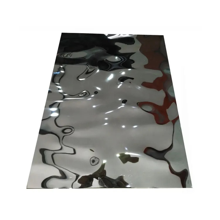 Colorful Water Ripples Decorative Gold Stainless Steel Sheet 304 Metal Wall Panel