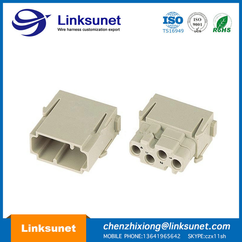 40A Harting Modular Connector Industrial Wire Harness 2P 09140022701 09120123001
