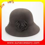 Vintage hot sale mid brim hats wholesale for ladies,100% Australia wool felt