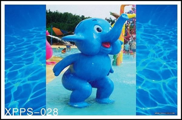 Spray Small Elephant Water Game, Aqua Fountains Play Structure , Spray Park