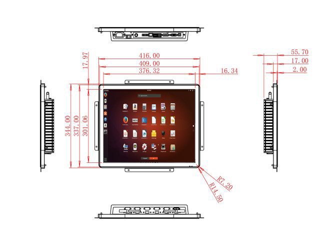 19-Inch Linux Touch Display for Public Information Kiosks and Access Control