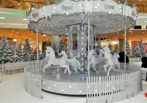 Wholesale White House Theme Park Carousel 6 Seats Kids Carousel Ride Luxury Design from china suppliers