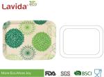 Shatter Proof Durable Bamboo Fiber Tray , Biodegradable Melamine Rectangular