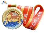 Dragon Boat Competiton 3D Relief Medal With Colors Painting