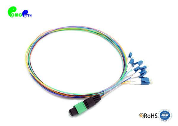MTP Trunk Cable 9 / 125μm 8F MTP Male - LC UPC 0.9mm Fiber Optic Patch Cable