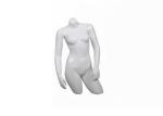 Women Upper Body Shop Display Mannequin , Glossy White Store Fixtures Mannequins