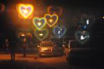 Heart Diffraction Glasses Rainbow Paper Glasses 250g Customzed Printing