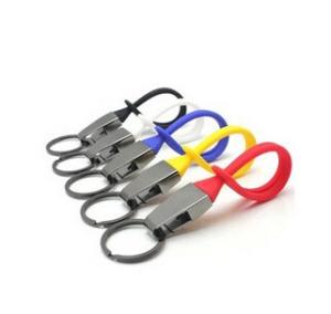 Wholesale loop rubber car keys keychain keyrings customed logo from china suppliers