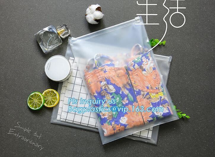 Flat Pouch Bag Type Clear PVC Plastic Slider k bag, swimwear packaging eva bags,slider zipper bags for towel, slid