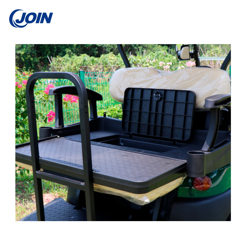 EXCAR Golf Cart Back Seat Kit Buggy Rear Flip Seat Leather Black