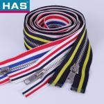 #5 Colored Metal Striped Luxury Open Ended Zippers for Handbags
