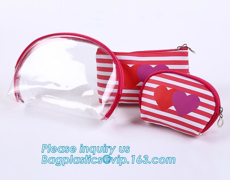 Girl Glitter PVC Fashion Cosmetic Bag, portable travel makeup bag cases bulk women handbag custom transparent clear pvc