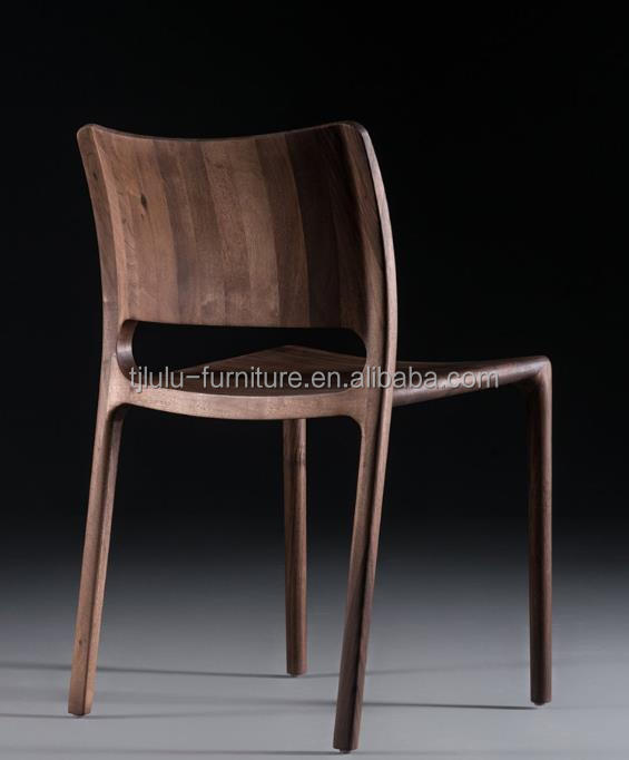 Add a Touch of Luxury to Your Coffee Shop and Restaurant with High End Solid Wood Nordic Bent Backrest Dining Chair
