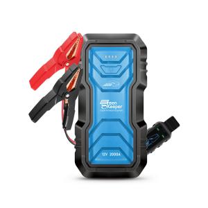 Wholesale Green Keeper 2024 2000A Car Emergency Battery 16000mAh 12V Jump Starter with Smart Clamps from china suppliers