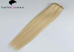 613 Golden Blonde Straight Clip In Human Hair Extension With No Shedding