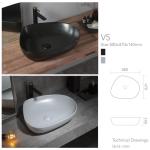 580*470*140mm Irregularity Sanitary Ware Basin With Base Stand