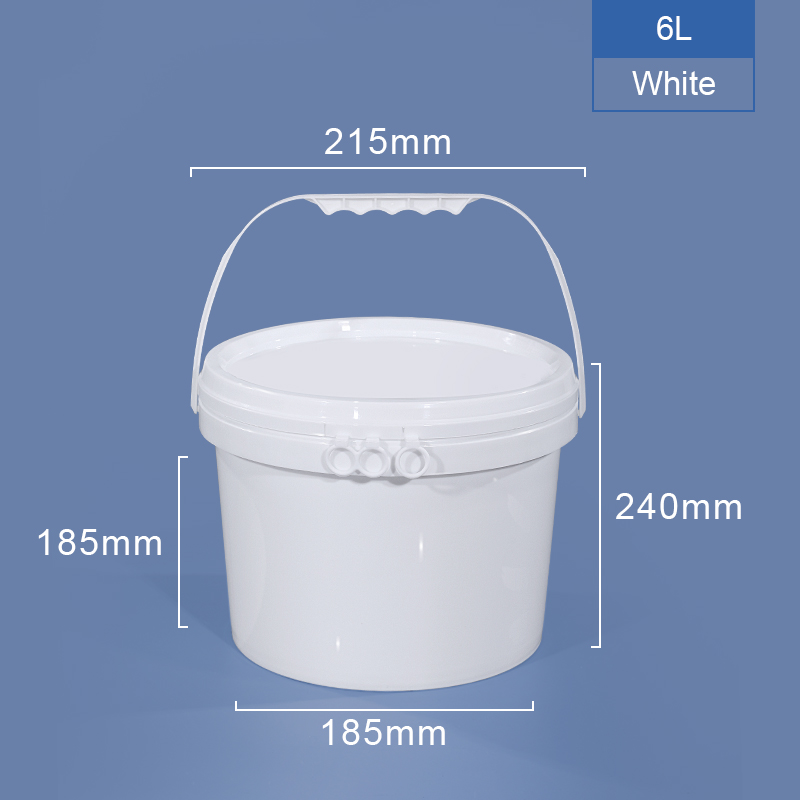 liquid fertilizer PP Round Plastic Bucket With Lid Handle Printing with Heat Transfer