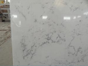 Wholesale Cararra White Artificial Quartz Slabs , 93% Natural Quartz Stone For Kitchen from china suppliers