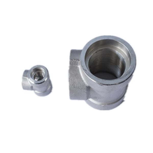 ASME B16.11 High Pressure Steel Pipe Fittings 304L 316L Socket Weld Tee 3000#