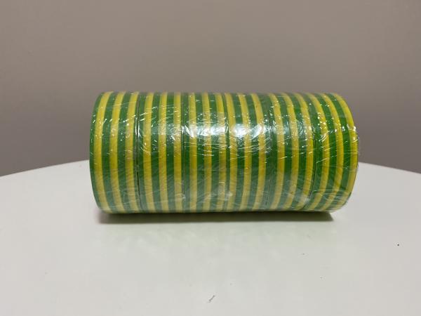 yellow&green Carrier PVC Electrical Insulatingtape for Protection (0.13mm*19mm