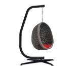 300LBS Capacity Hammock Chair Stand Black Iron Hanging Bracket for Indoor and