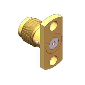 Wholesale Female 4 Holes 50Ω Impedance Flange Mount SMA RF Connector/RF Coaxial Connector from china suppliers