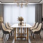 High Hardness Italian Marble Top Dining Set Rectangle Dining Table And Chairs