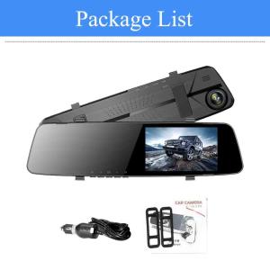 Wholesale FHD 1080P Mini Parking Monitoring Rearview Mirror Car Recorder Dual Lens Camera 5V from china suppliers