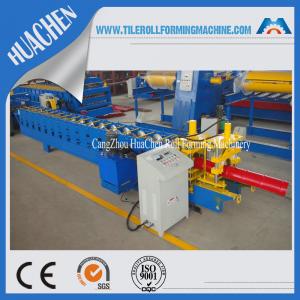 Wholesale Color Steel Glazed Ridge Cap Roll Forming Machine with PLC Computer Control to Europe from china suppliers