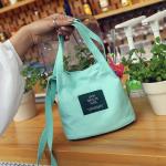 Japanese minimalist mori academic style letter canvas bag slung shoulder bag