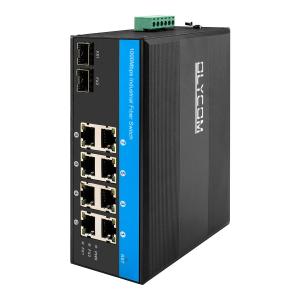 China 10 Port Gigabit Industrial Network Switch Din Rail Installation With 8*RJ45 Ports on sale