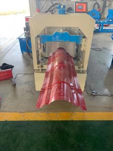 Wholesale 12m/Min Metal Tile 0.8mm Ridge Cap Roll Forming Machine from china suppliers