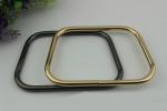 Professional factory high quality fashion zinc alloy square shape gunmetal color