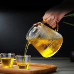 500ml/800ml/1000ml Glass Tea Pots-Classic Design Heat Resistant Handle-Durable
