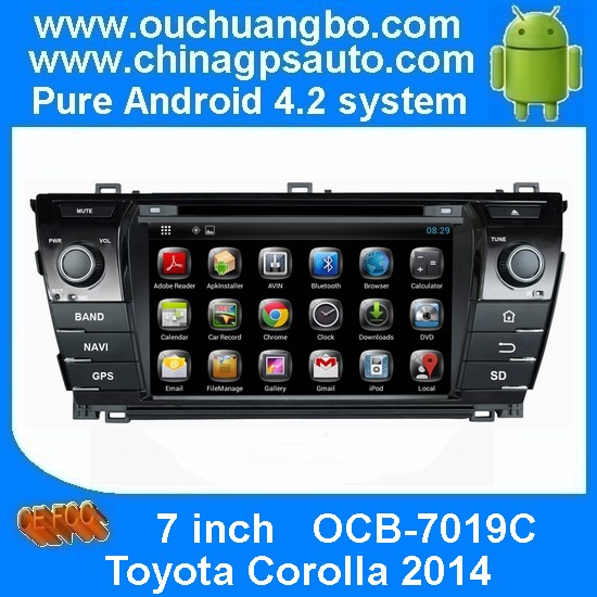 Ouchuangbo Auto Radio Stereo GPS Android 4.2 System for Toyota Corolla 2014 DVD Player 3G Wifi USB TV iPod OCB-7019C