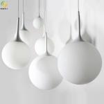 Nordic Hanging Indoor Glass Ball Pendant Light For Kitchen Bedroom Living Room