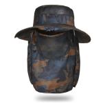 Sun protection hat Men's fishing hat camouflage visor visor face cover summer