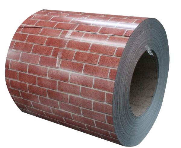 Alloy 3004 0.30- 1.50mm Thickness Brick Pattern PPAL Prepainted Aluminium Coil
