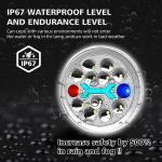 Red Blue DRL LED Motorcycle Headlight IP67 6 Inch CM125 Water Lamp