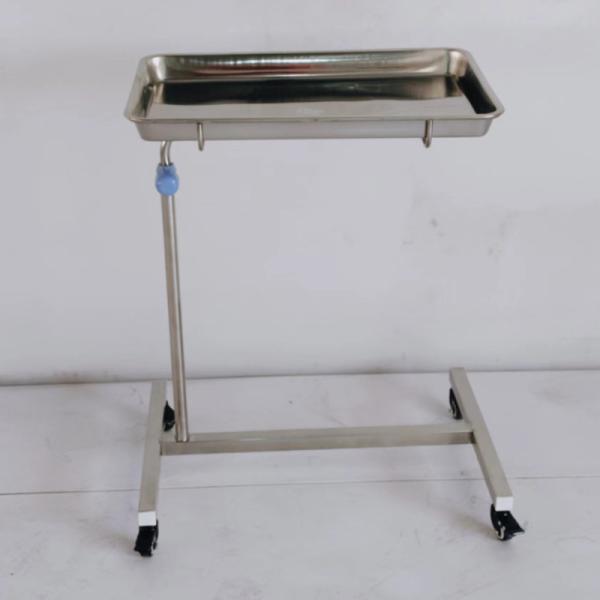 Stainless Steel Mayo Table Surgical Instrument Table Adjustable Height Hold