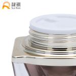 Square Plastic Cosmetic Jars Bottle Clear Cosmetic Container For Face Cream