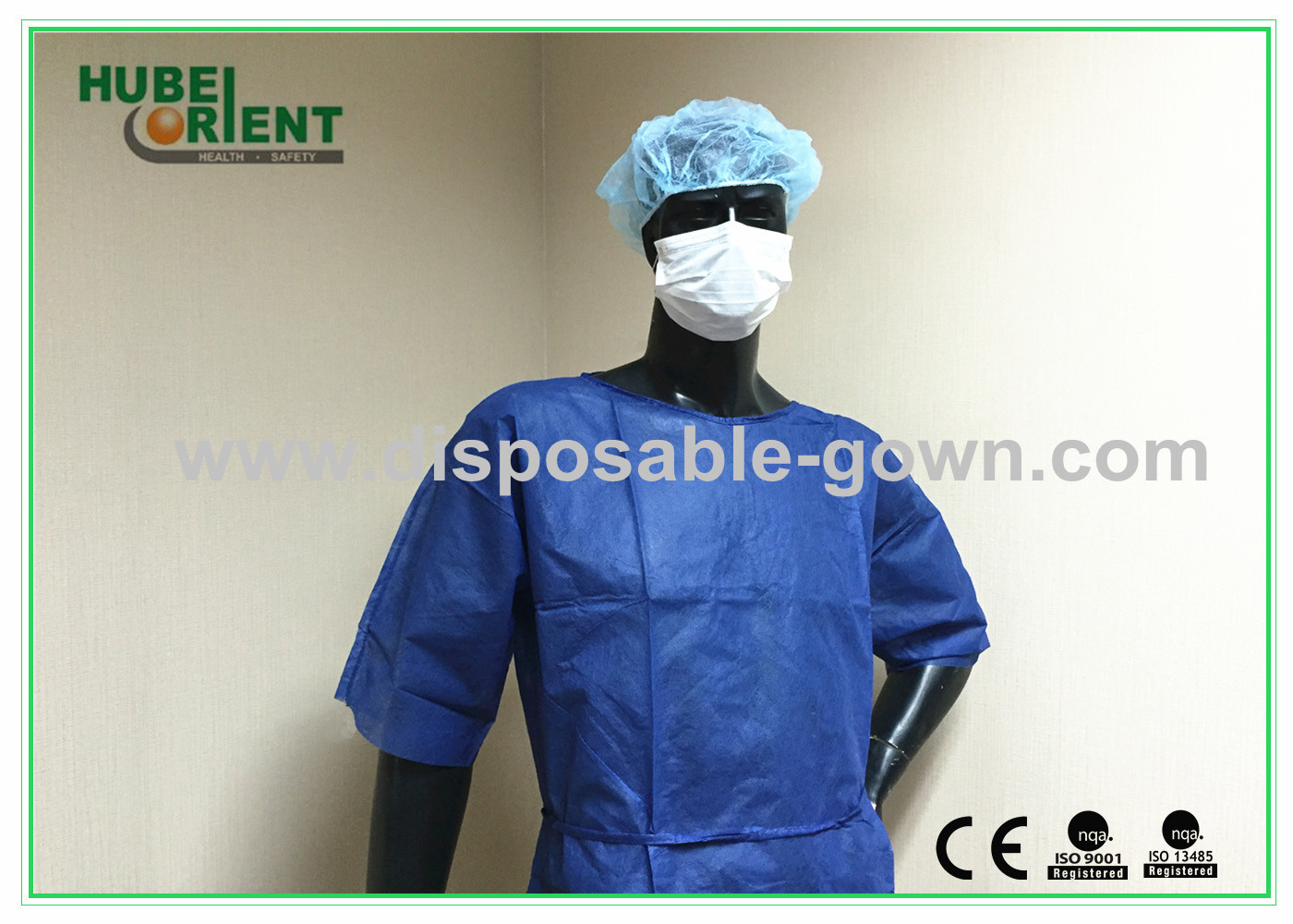 Medical Disposable Short Sleeve Nonwoven Isolation Gown