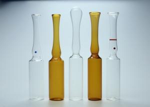 Wholesale ISO Standard Empty Glass Ampoule Vial Clear / Amber Color 5ml Capacity from china suppliers