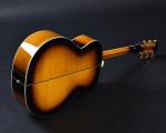 Customized 43 Inch jumbo size solid wood acoustic guitar flamed maple back side